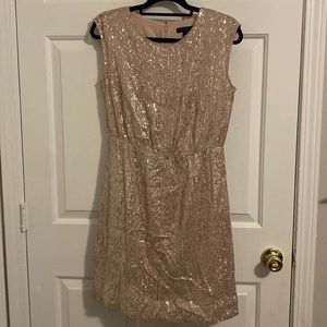 Size 4 J. Crew Pink/Coral Sequin Dress